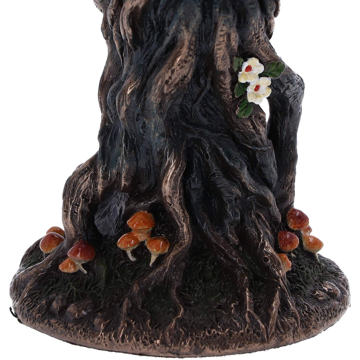 Bronze Forest Nectar Ancient Tree Spirit Green Man Goblet Wine Glass 23cm