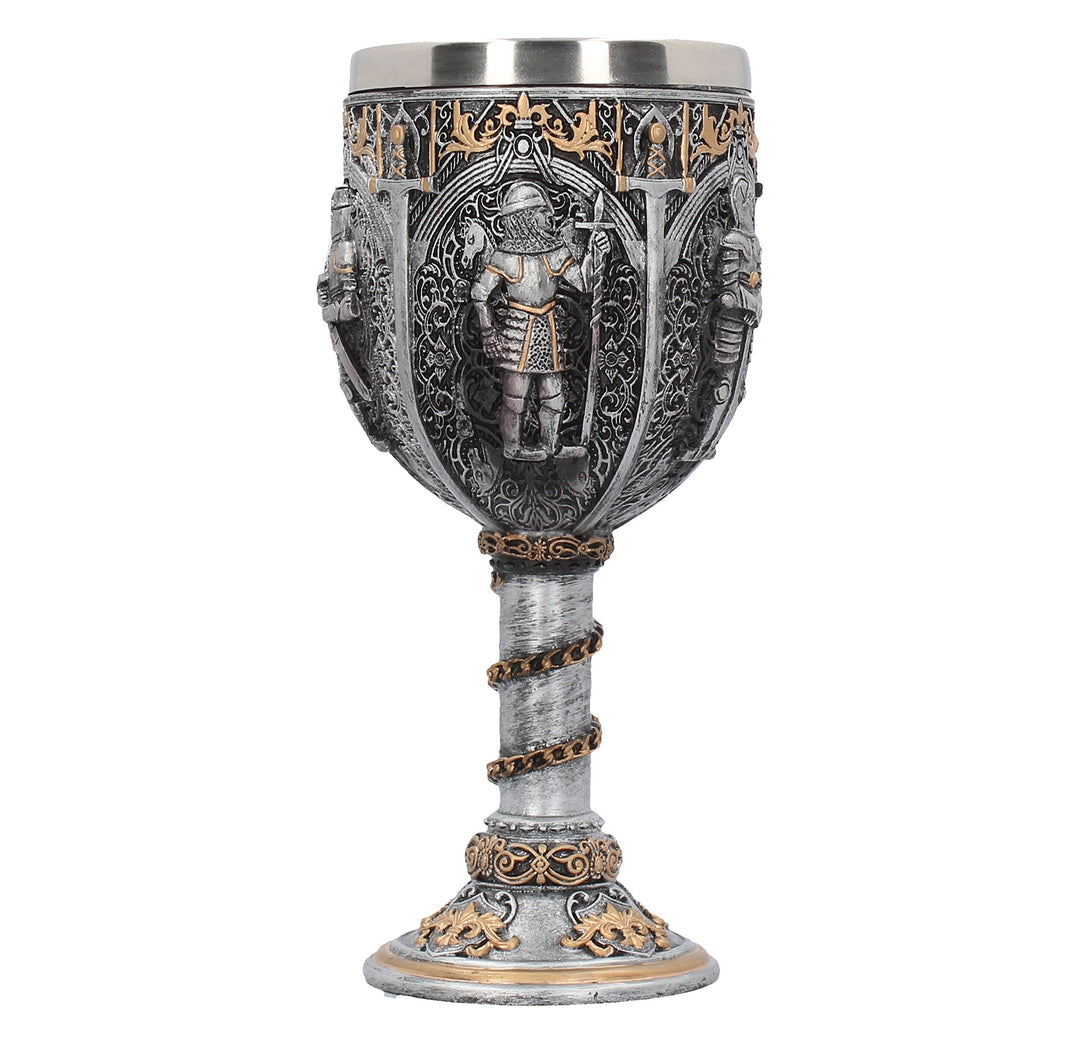 Medieval Knight Chain Wine Goblet 17.5cm