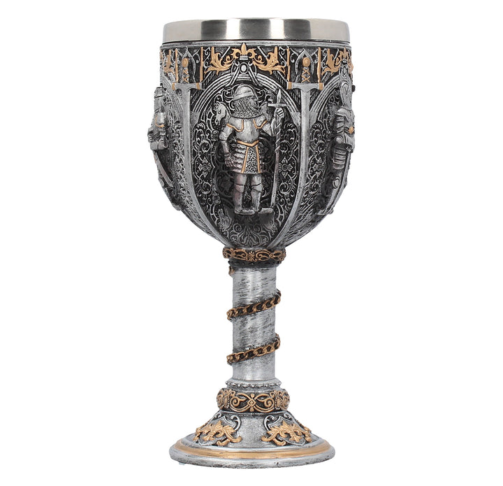 Medieval Knight Chain Wine Goblet 17.5cm