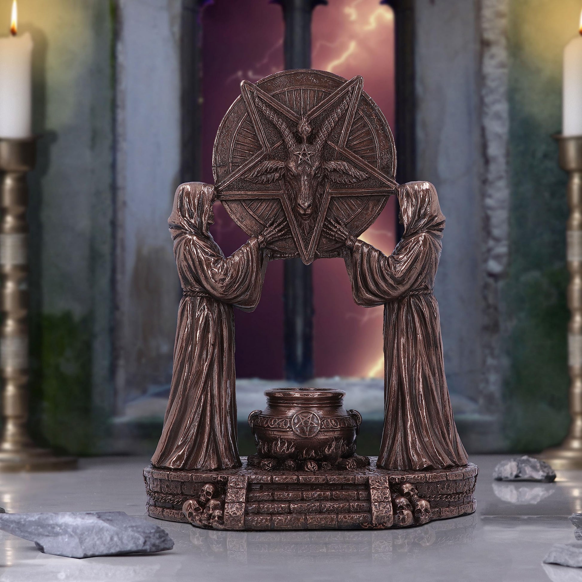 Bronze Baphomets Altar Ornament 18.5cm 8