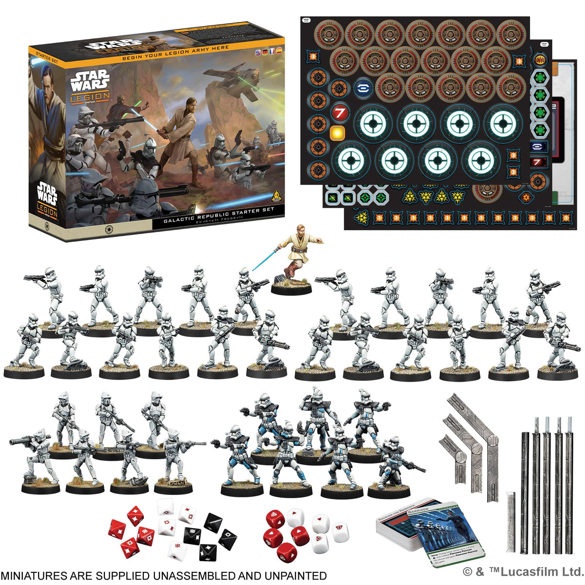 Star Wars Legion Galactic Republic Starter Set Dice Set 4