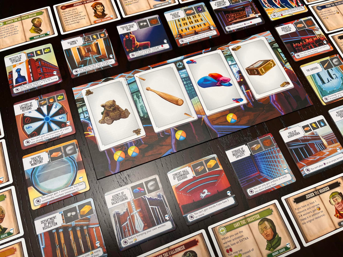 Stonemaier Games: Euphoria: Ignorance is Bliss Expansion | Add to Euphoria: Build a Better Dystopia (Base Game) | New Solo Mode, New Antiques Bazaar & Other Components | 1-6 Players, 60 Mins, Ages 14+ 9