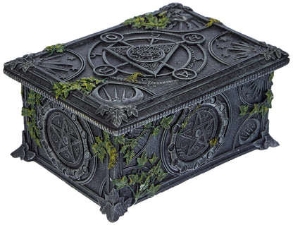 Ivy Covered Wiccan Pentagram Tarot Trinket Box 17.5cm 2
