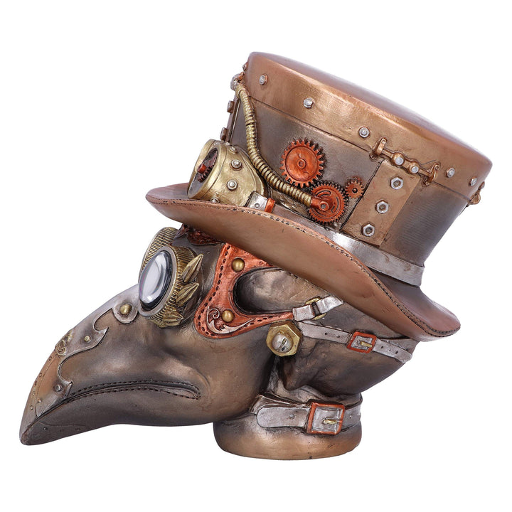 Steampunk Beaky Automaton Apothecary Plague Doctor Bust Figurine 20.5cm