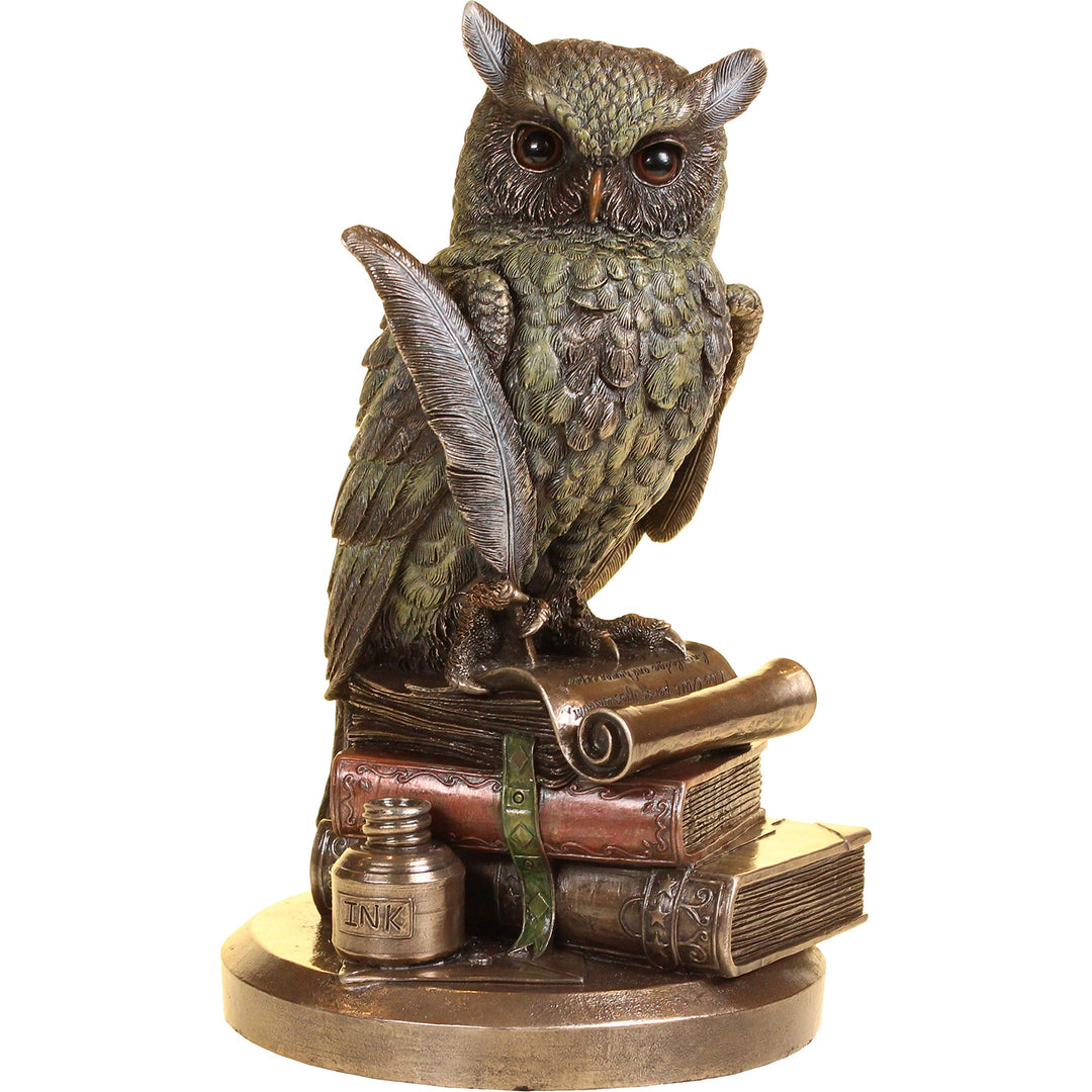 Ulula Bronze Academic Owl Figurine 23cm