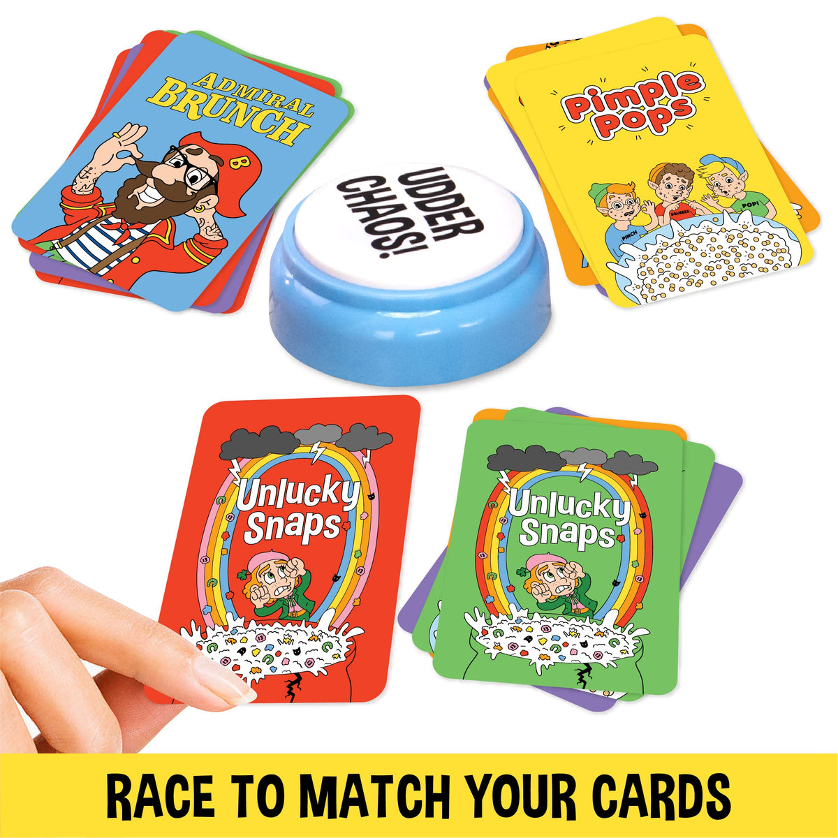 Lucky Egg Cereal Snap - Exciting Family Fun Games - Fast-Paced Family Party Games with Squishy Milk Carton - Fun Adult Games for Game Night - Family Gathering, Group Games, Teenager Games 3
