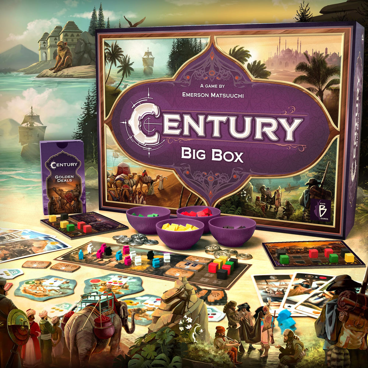 Century Big Box Board Game - Complete Trilogy Collection for Global Trading Adventures - Strategy Game for Kids and Adults, Ages 8+, 2-4 Players, 30-45 Min Playtime, Made by Plan B Games 2