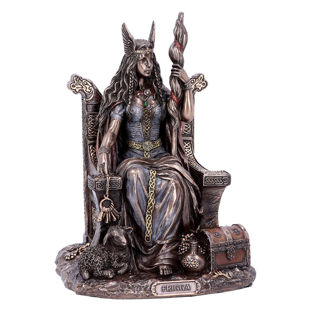 Bronze Frigga Goddess of Wisdom Norse Leader Ornament 19cm