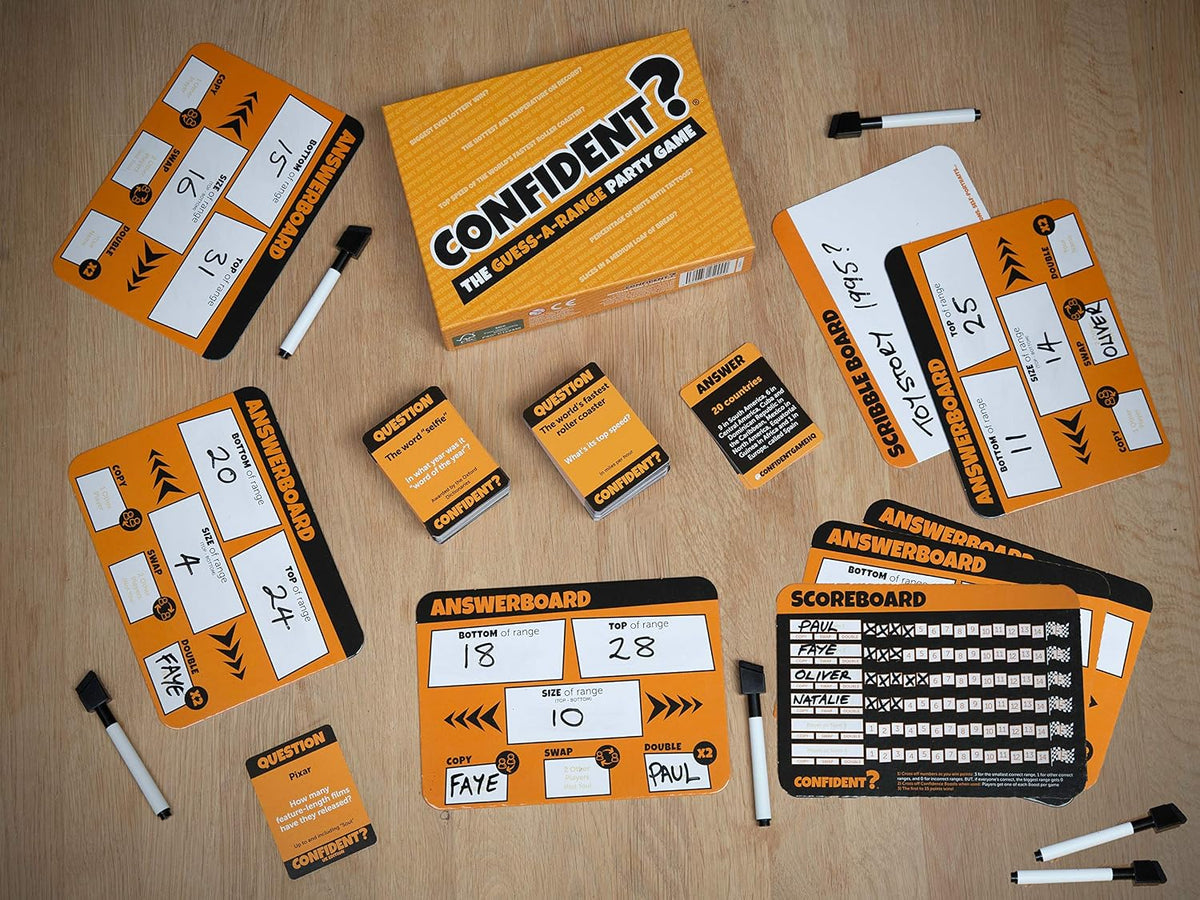 Confident Refresh Guess a Range Board Game