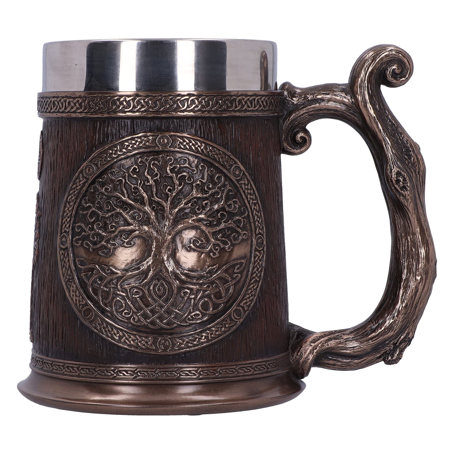 Bronze Tree of Life Tankard 16cm Drinking Mug 2