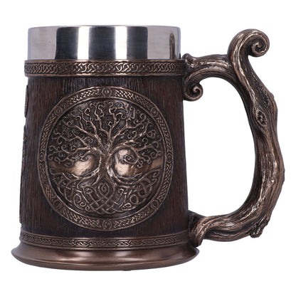 Bronze Tree of Life Tankard 16cm Drinking Mug 2