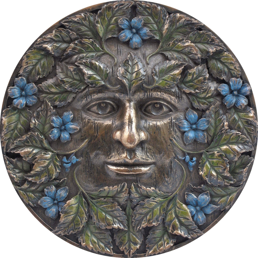 Bronzed Beltane Tree Spirit Wall Plaque 14.5cm