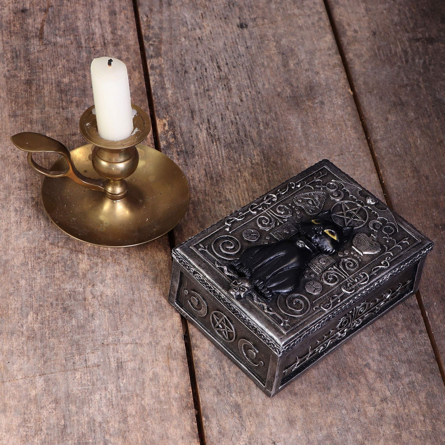 Familiar Spell Black Cat Sigil Trinket Box 13.7cm 8