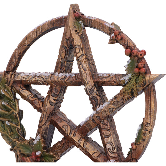 Winter Decorative Pentagram Ornament Season of the Yule 16.5cm 2