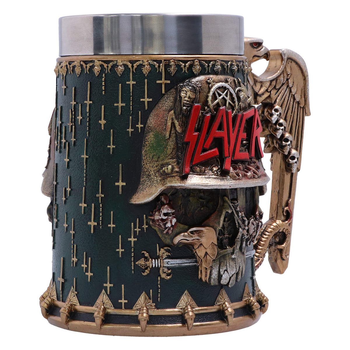Slayer Eagle Helmet Skull Logo Tankard 16.5cm Officially Licensed 3