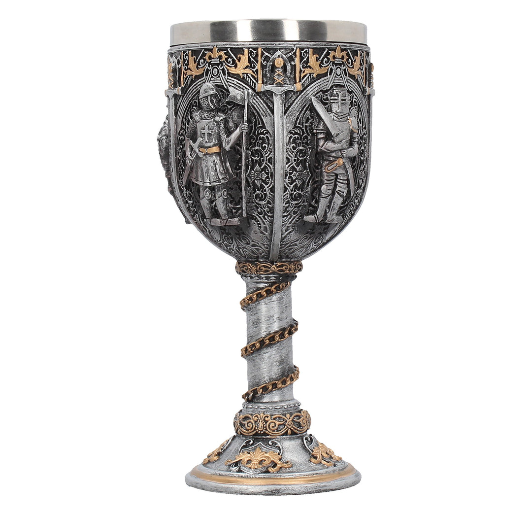 Medieval Knight Chain Wine Goblet 17.5cm