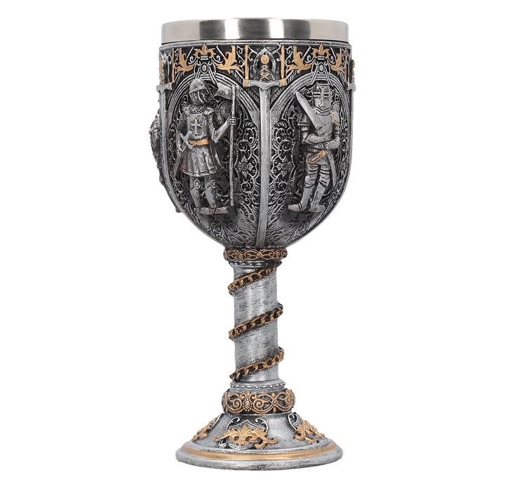 Medieval Knight Chain Wine Goblet 17.5cm