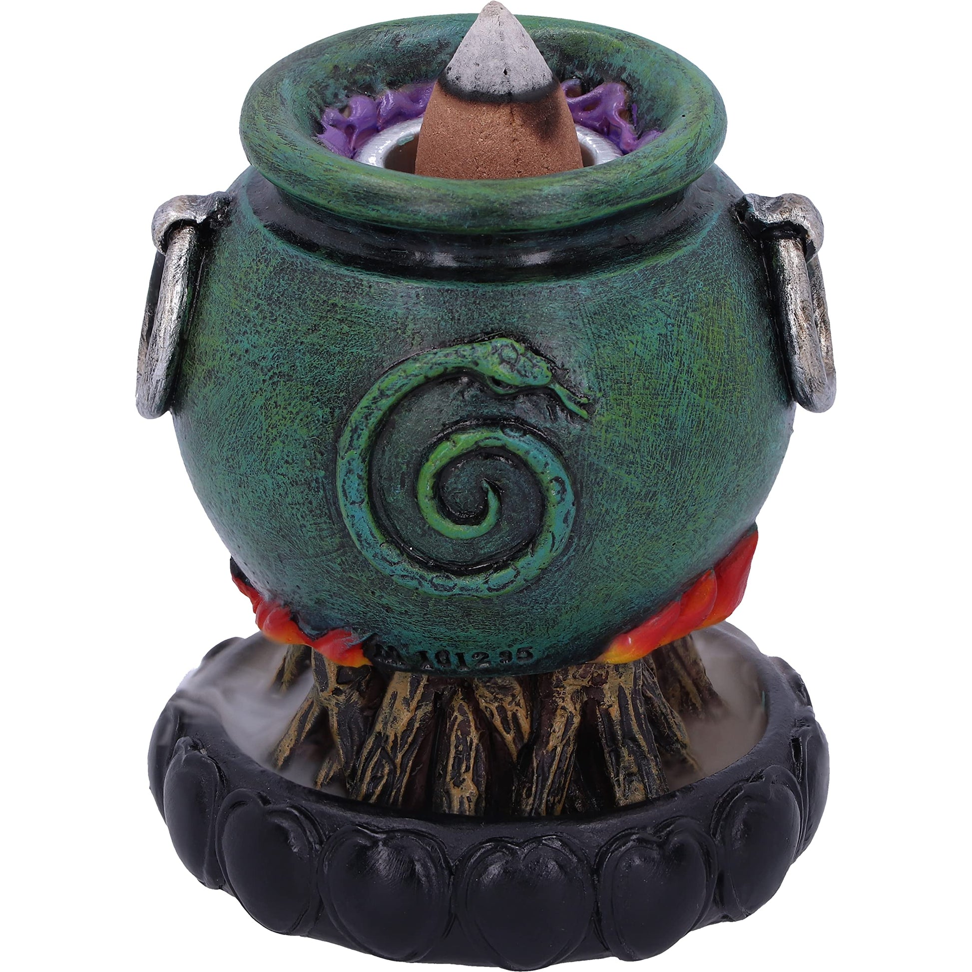 Mini Cauldron Back Flow Burner Emerald Backflow Incense 7.3cm 5