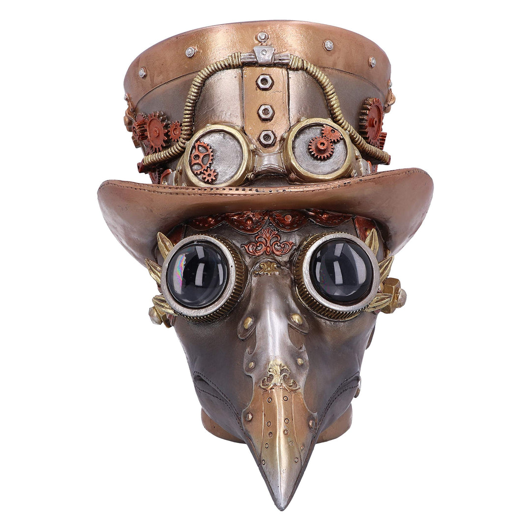 Steampunk Beaky Automaton Apothecary Plague Doctor Bust Figurine 20.5cm