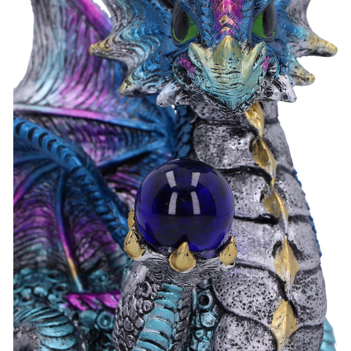 Orb Hoard Dragon Figurine Blue 15.5cm