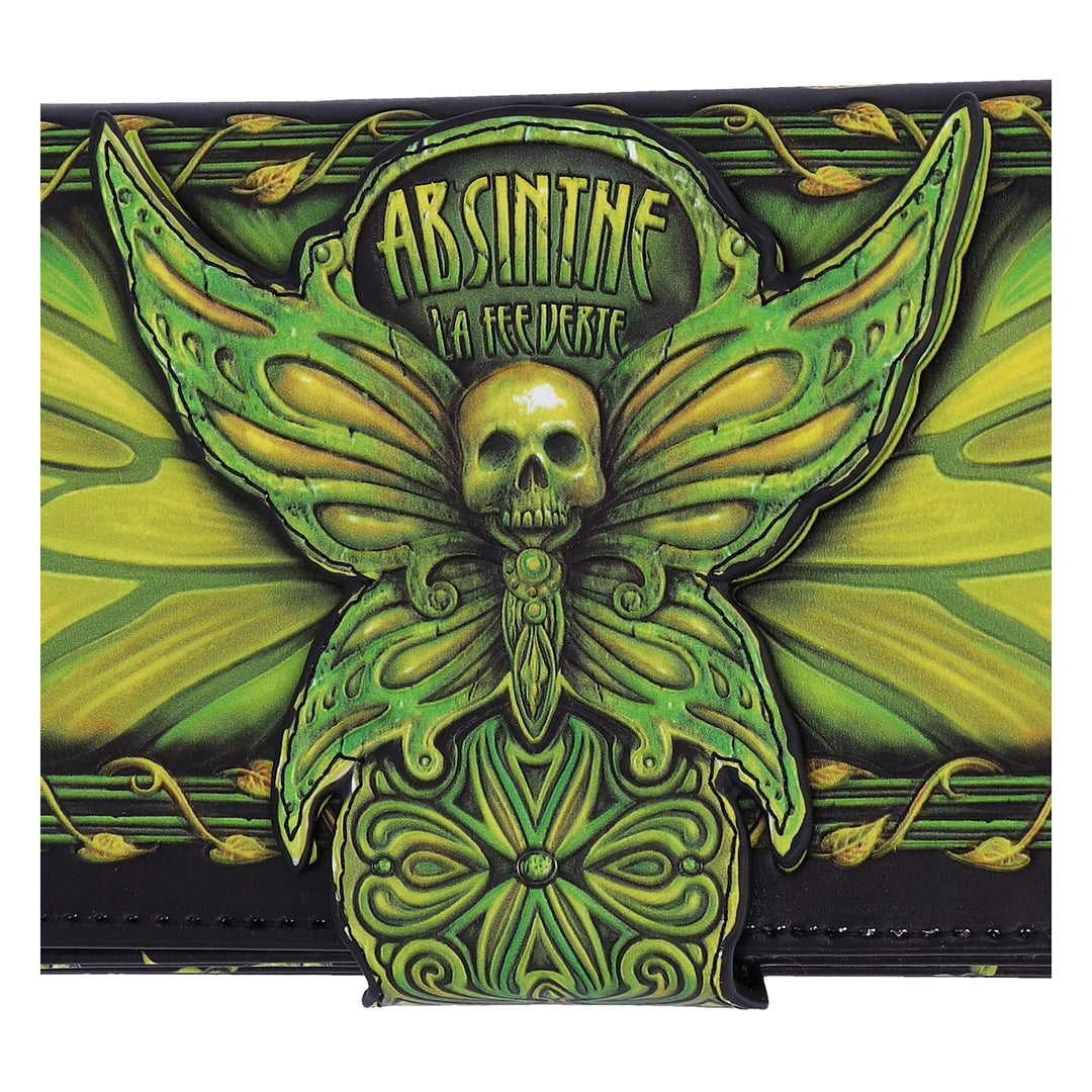 Absinthe La Fee Verte Green Fairy Embossed Purse 18.5cm