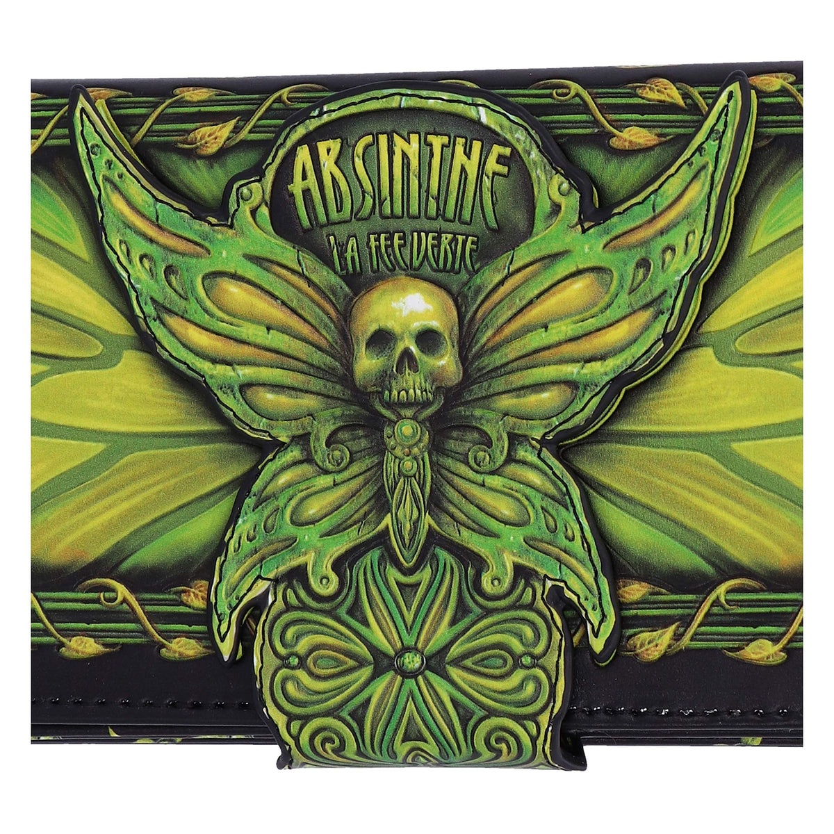 Absinthe La Fee Verte Green Fairy Embossed Purse 18.5cm 7