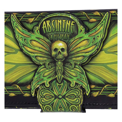 Absinthe La Fee Verte Green Fairy Embossed Purse 18.5cm 7