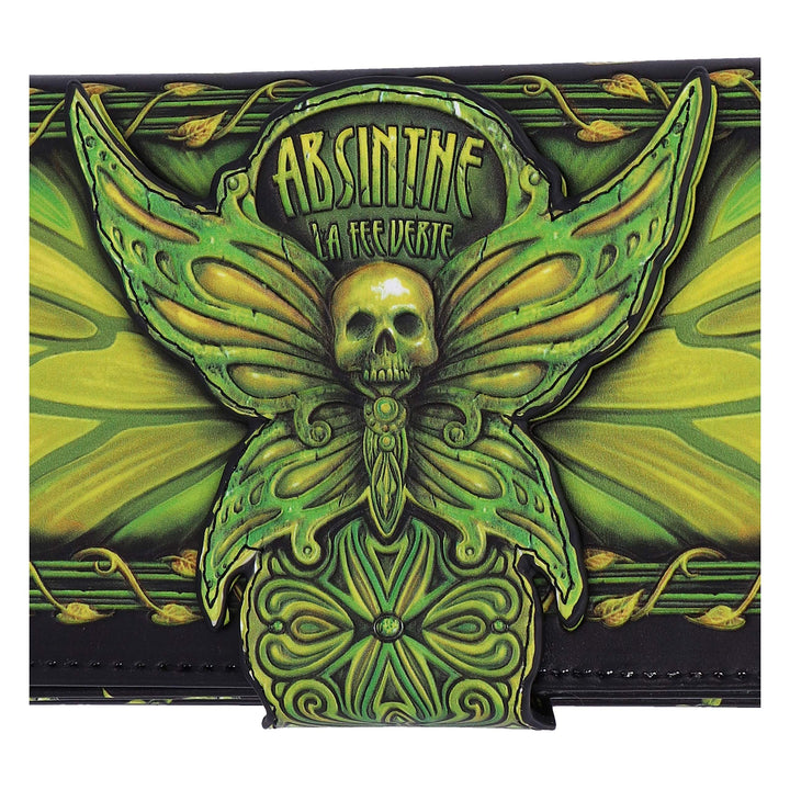 Absinthe La Fee Verte Green Fairy Embossed Purse 18.5cm