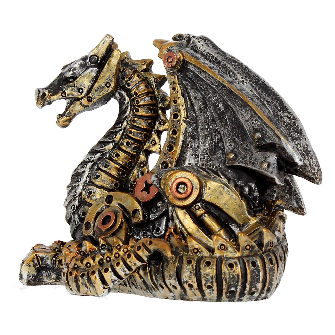 Mechanical Hatchling Steampunk Dragon Figurine 11cm