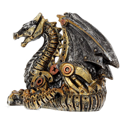 Mechanical Hatchling Steampunk Dragon Figurine 11cm 2