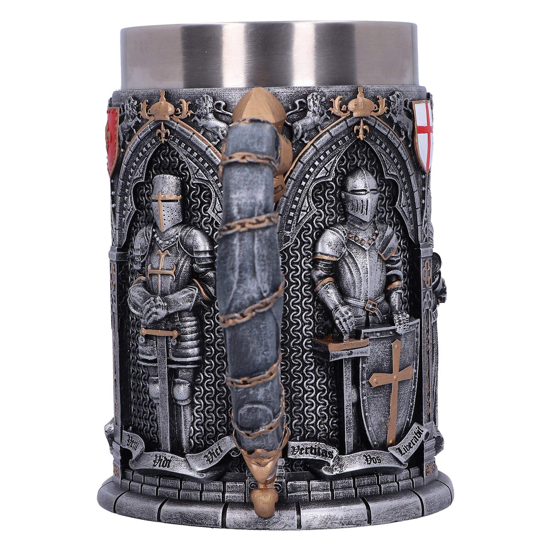 The Vow English Armoured Knight Latin Oath Tankard 15.3cm