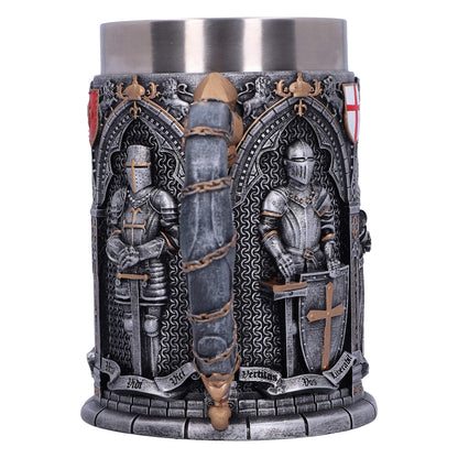 The Vow English Armoured Knight Latin Oath Tankard 15.3cm 2