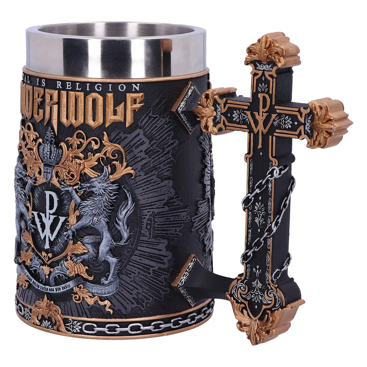 Powerwolf Metal is Religion Rock Band Tankard 15.5cm Officially Licensed 3