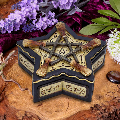 Magick Protector Wiccan Broomstick Box 16cm 8