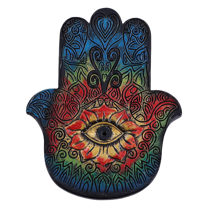 Set of 4 Hamsas Strength Hand Incense Stick Burner Hamsas 12.5cm