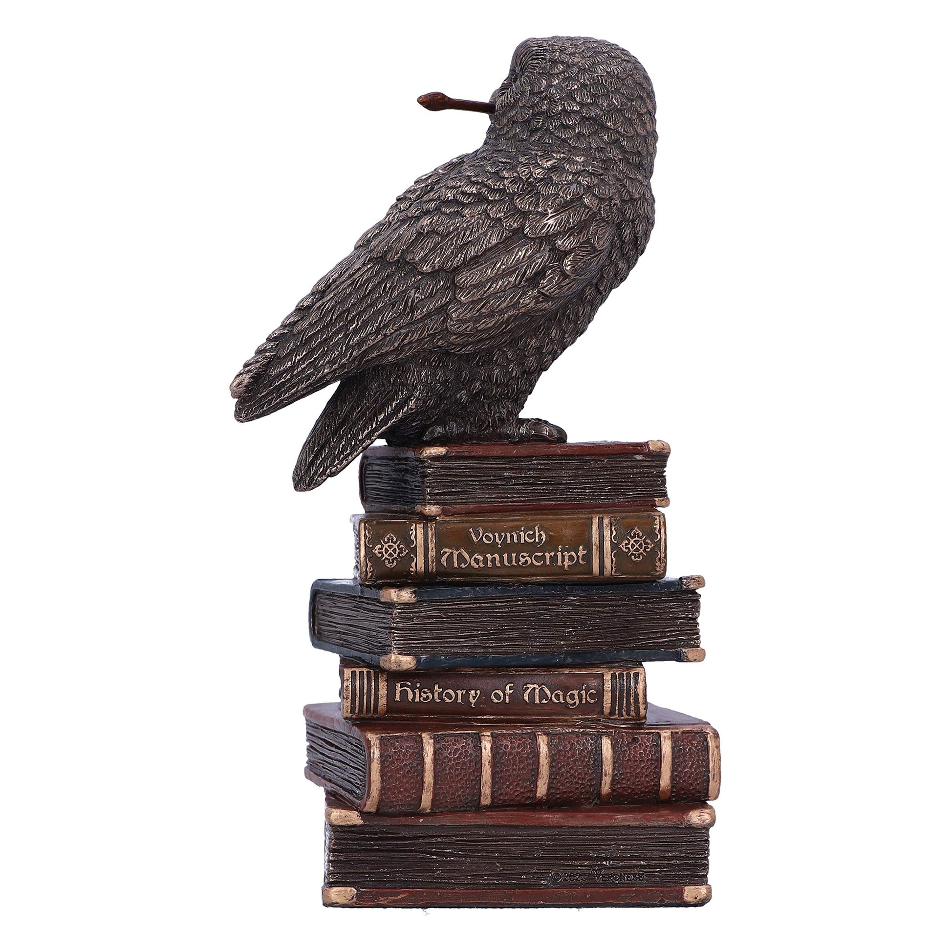 Bronze Spellcraft Witches Familiar Owl on Book Figurine 14cm 3