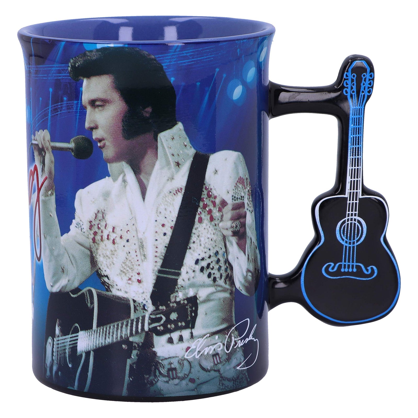 Elvis The King of Rock and Roll Blue Mug 16oz 2