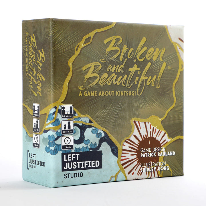 Left Justified Broken and Beautiful Kintsugi Card Game – Fun & Portable for Family Game Night – Perfect for Teens & Adults – 2-4 Players, Themed Deck of Cards, Great for Family Fun