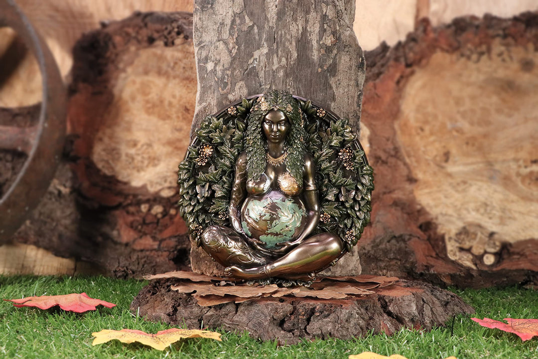 Bronze Mother Earth Wall Plaque 15cm