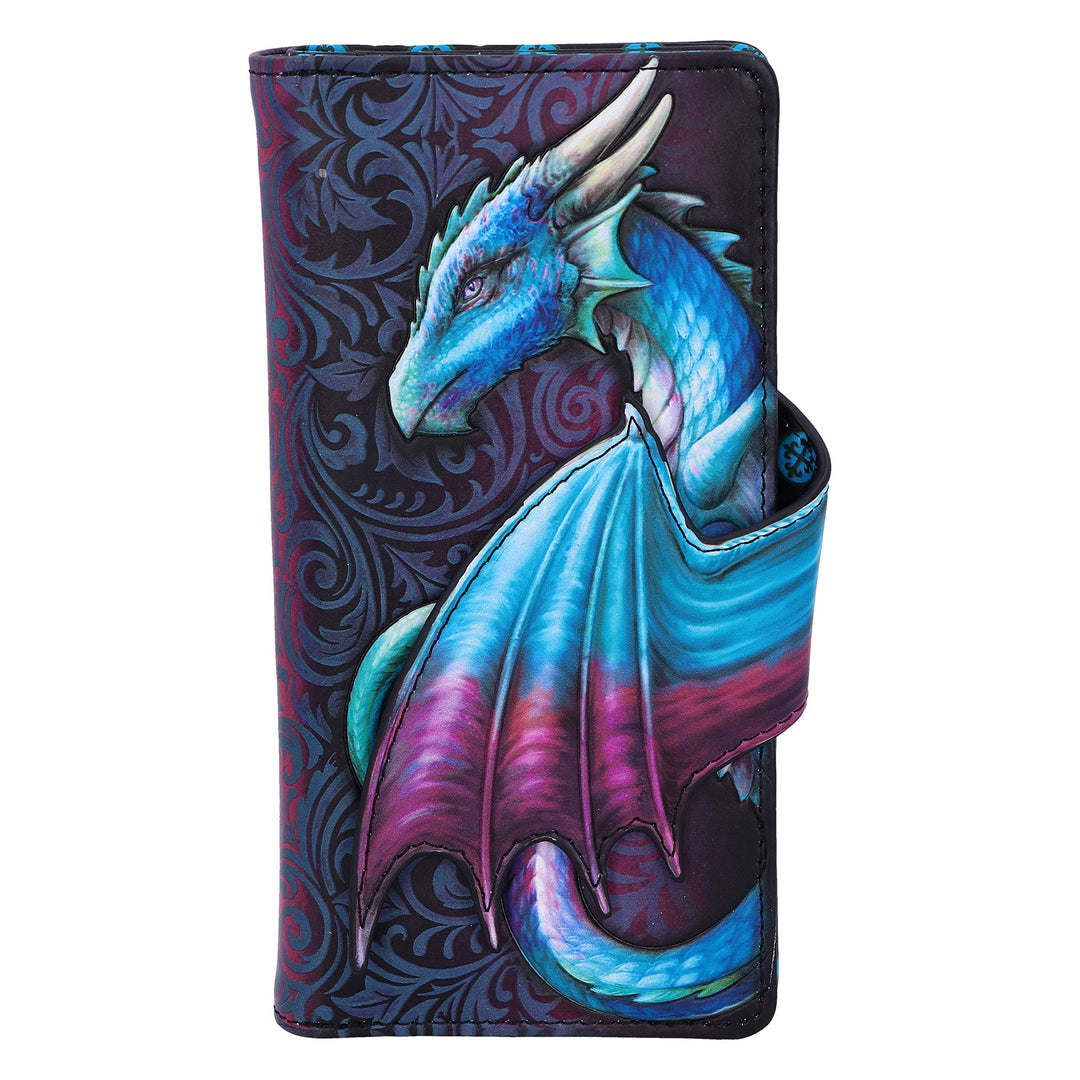 Take Flight Purse Blue Dragon Wallet Embossed 18.5cm