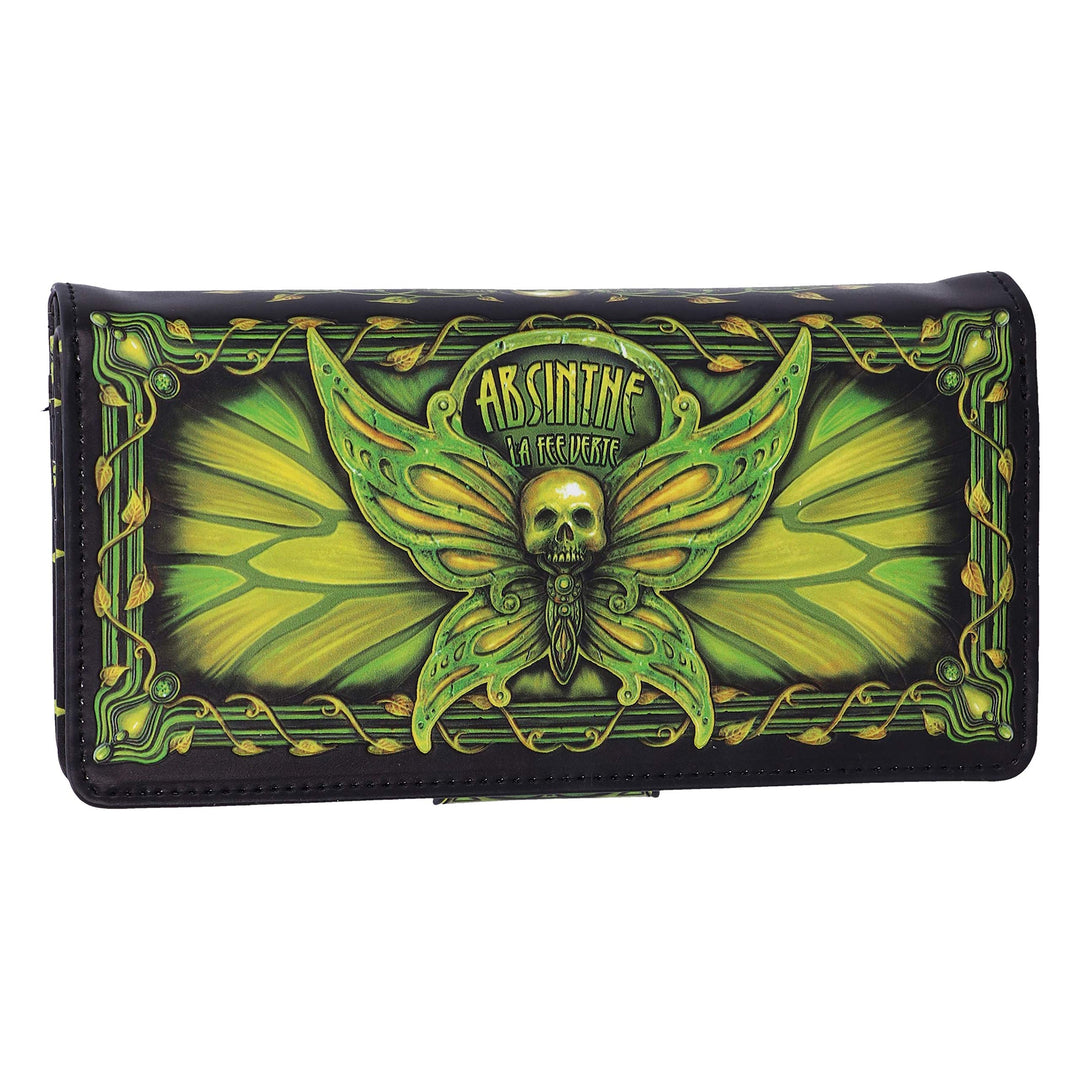 Absinthe La Fee Verte Green Fairy Embossed Purse 18.5cm