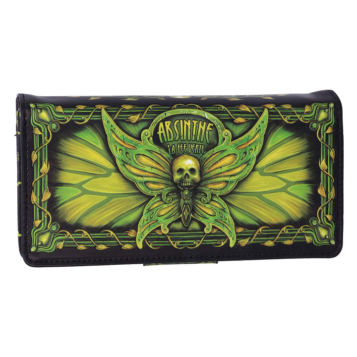 Absinthe La Fee Verte Green Fairy Embossed Purse 18.5cm