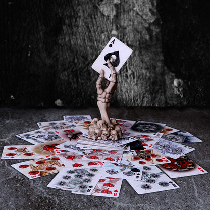 Ace of Spades Up Your Sleeve Skeletal Hand Card Figurine 18.4cm 7