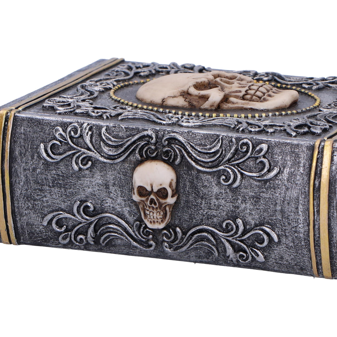 Grimoire Treasure Skull Book Box 11cm
