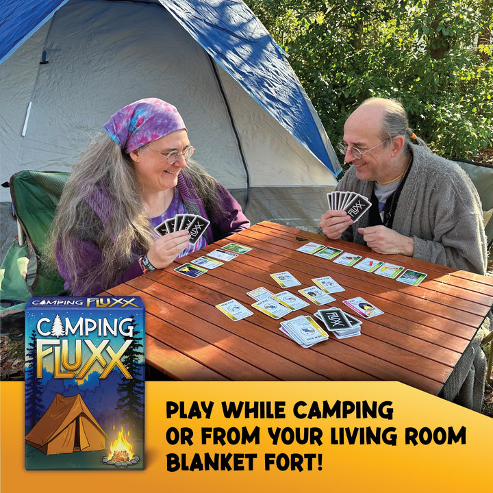 Camping Fluxx Card Game by Looney Labs - Summer Fun, Outdoor Adventure, Perfect for Family Camping Trips and Campfire Nights