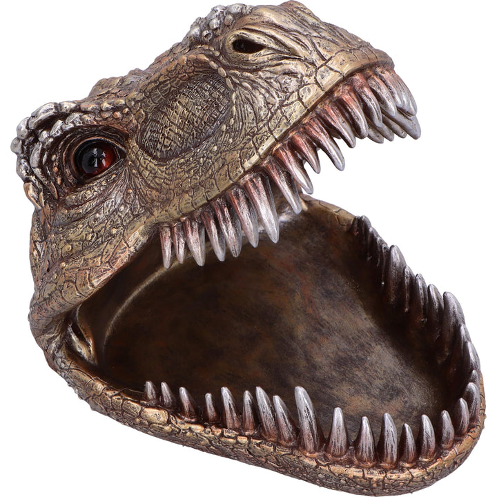 Metallic Tyrannosaurus Rex Head Trinket Dish 24cm