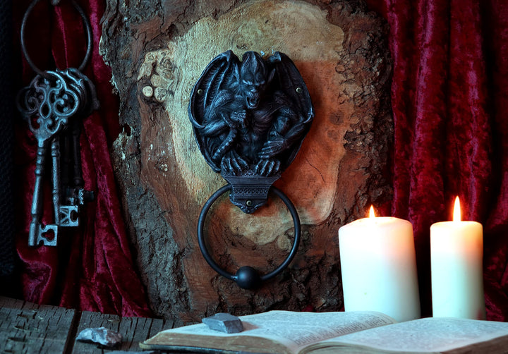 Grotesque Gothic Door Knocker Greeting 21.8cm