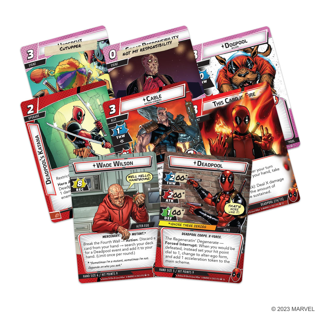 Marvel Champions The Card Game Deadpool EXPANDED HERO PACK - Superhero Strategy Game, Cooperative Game for Kids and Adults, Ages 14+, 1-4 Players, 45-90 Minute Playtime, Made by Fantasy Flight Games