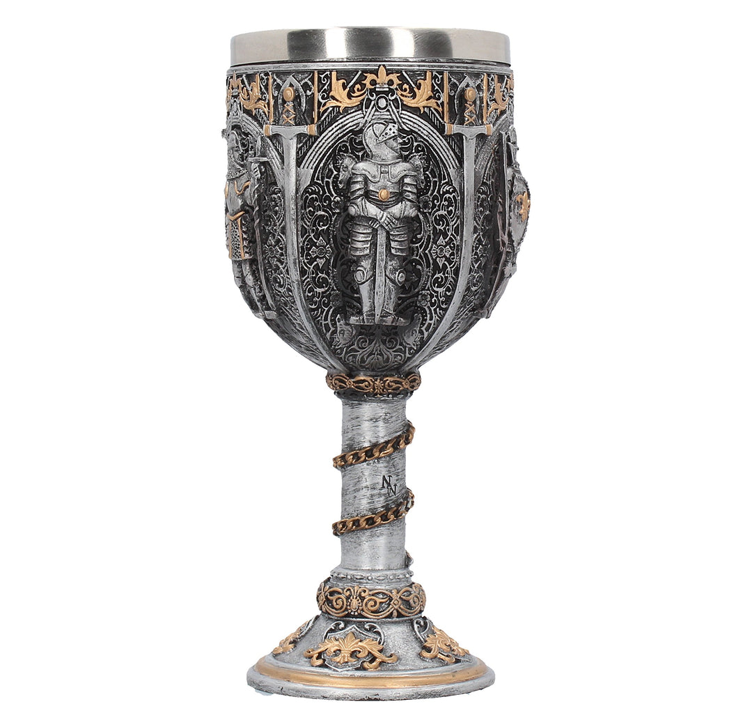 Medieval Knight Chain Wine Goblet 17.5cm