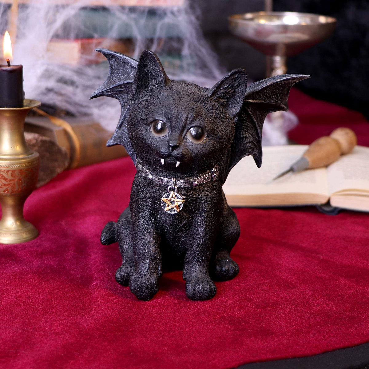 Vampuss 16cm Black Bat Cat Figurine 7